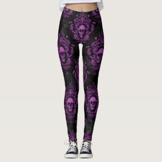Purple Mystic Skull Leggings