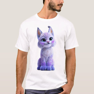 Purple Mythical Lynx Fluffy Forest Spirit Men T-Shirt