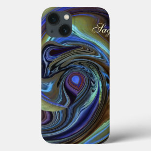 Purple N Gold Feather Abstract iPad case