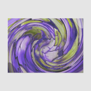Purple N Lime Abstract Art Tissue Paper