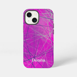 Purple n Pink Network Lines Abstract iPhone Case