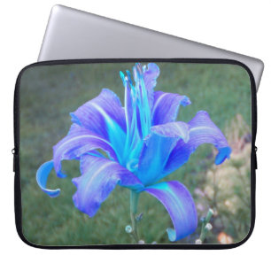 Purple N Turquiose Lily Laptop Sleeve