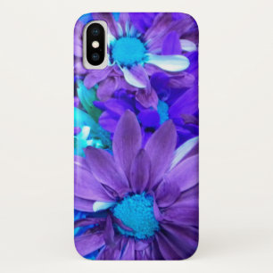 Purple N Turquoise Bouquet iPhone X Case