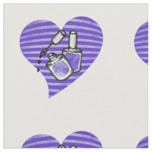 Purple nail polish love fabric