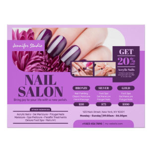 Purple Nail Salon, Makeup Artist Glossy Poster