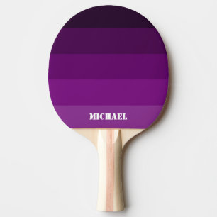 Purple Name Black Ping Pong Paddle