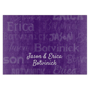 Purple Name Challah Board