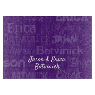 Purple Name Challah Board