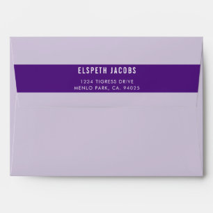 PURPLE NAME RETURN ADDRESS modern bold block Envelope