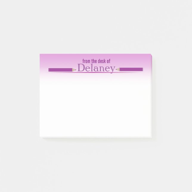 Purple Name Showcase Post-it Notes (Front)