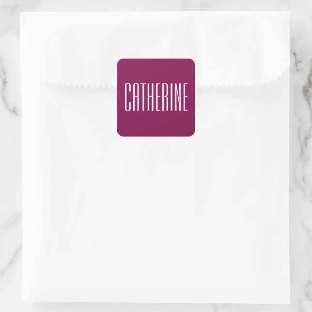 Purple Name Sticker (Bag)