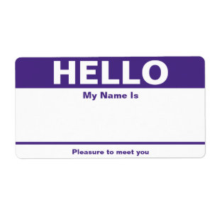 Purple Name Tag - Avery Label