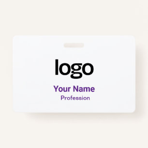Purple Name Tags Badges ID Badge