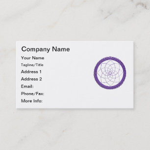 Purple Native American Dreamcatcher Business Card