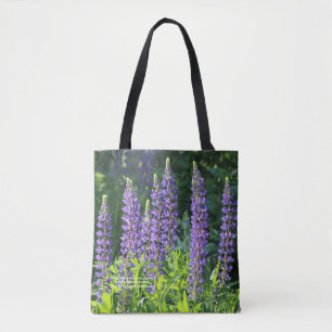 Purple Native Minnesota Lupine Tote Bag