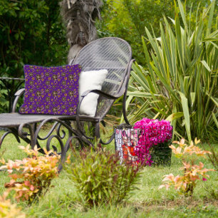 Purple Natural Brown Flowers Cushion