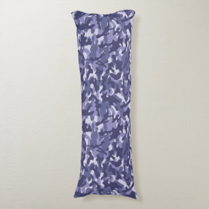 Purple Navy Camouflage Body Cushion