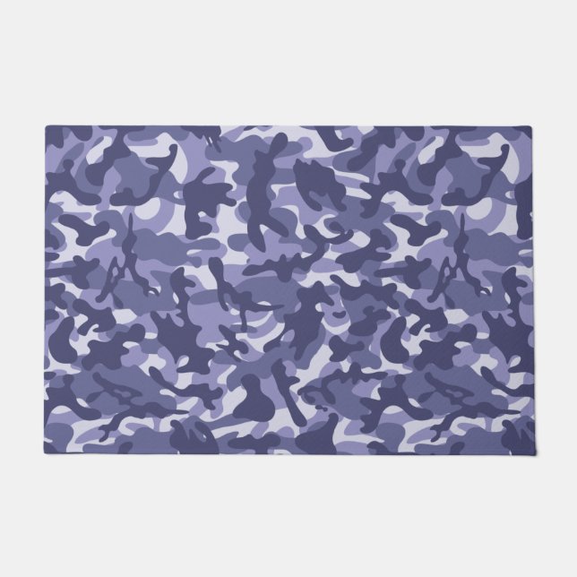 Purple Navy Camouflage Doormat (Front)