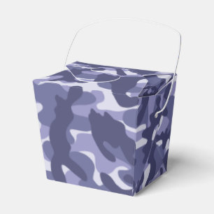 Purple Navy Camouflage Favour Box