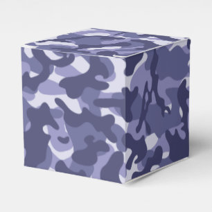 Purple Navy Camouflage Favour Box