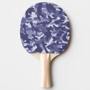 Purple Navy Camouflage Ping Pong Paddle