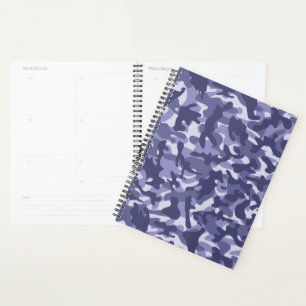 Purple Navy Camouflage Planner
