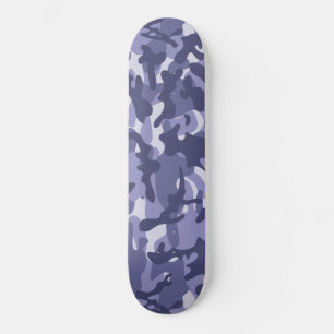 Purple Navy Camouflage Skateboard