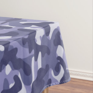 Purple Navy Camouflage  Tablecloth