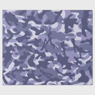 Purple Navy Camouflage  Wrapping Paper