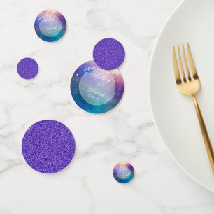 Purple Nebula & Glitter Confetti