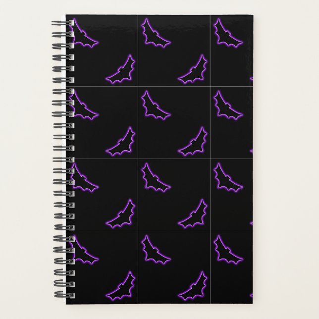 Purple Neon Bats Planner (Front)