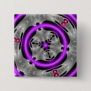 Purple Neon Graphic Art Button