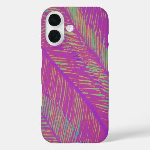 Purple Neon Palms iPhone 16 Case