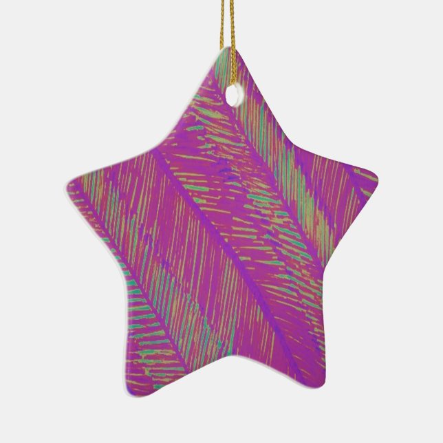 Purple Neon Palms Ceramic Tree Decoration (Right)