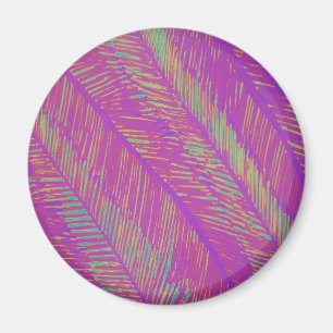 Purple Neon Palms Magnet