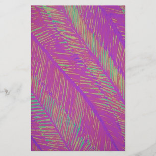 Purple Neon Palms Stationery