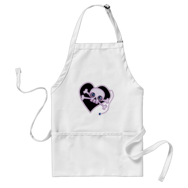 Purple Neon Skull Standard Apron (Front)