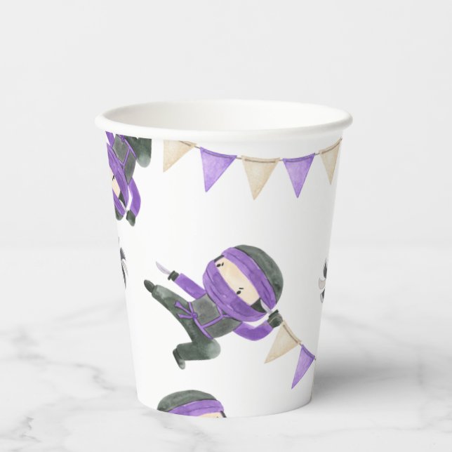 Purple Ninja Party Cups (Front)