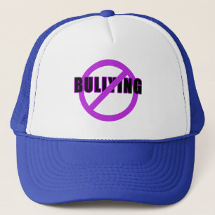 Purple NO BULLYING T-shirts and Buttons Trucker Hat