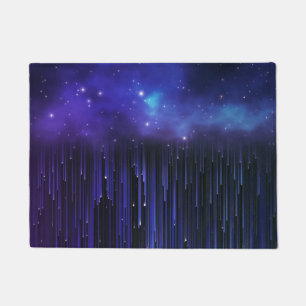 Purple Northern Lights Galaxy Doormat