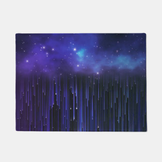 Purple Northern Lights Galaxy Doormat