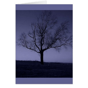 Purple notecards with tree