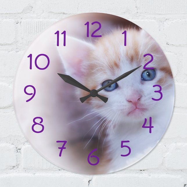 Purple Numbers Photo Wall Clock (Creator Uploaded)