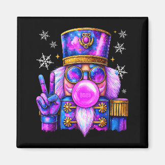 Purple Nutcracker Blowing Bubble Gum Cute Christma Magnet