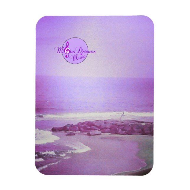 Purple Ocean and Sky 3X4 Inch Photo Magnet (Vertical)