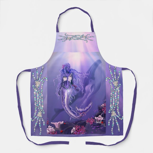 Purple Ocean Mermaid Apron (Front)