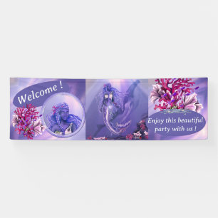 Purple Ocean mermaid Banner