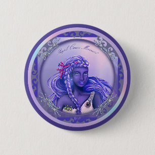Purple Ocean Mermaid Button