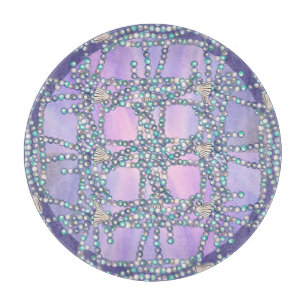 Purple Ocean Mermaid Cutting Board