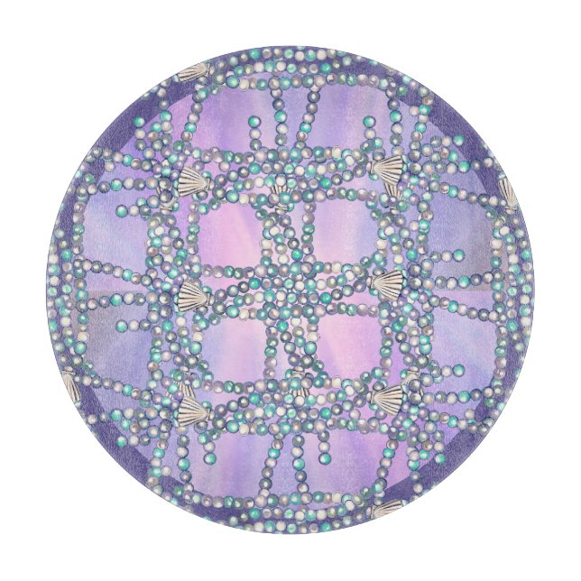 Purple Ocean Mermaid Cutting Board (Front)